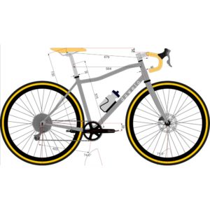 Vélo Gravel cadre Acier “dawelo” – taille M/L