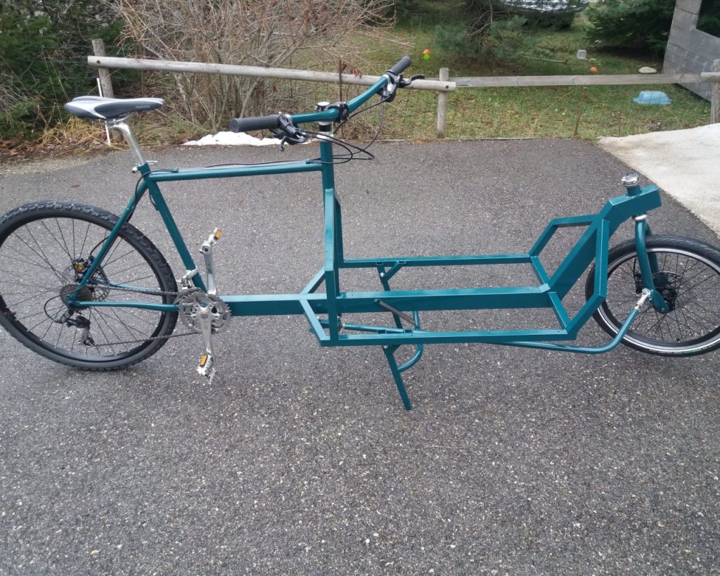 Modification d'un cadre VTT pour en faire un mini vélo biporteur –  l'Heureux Cycleur